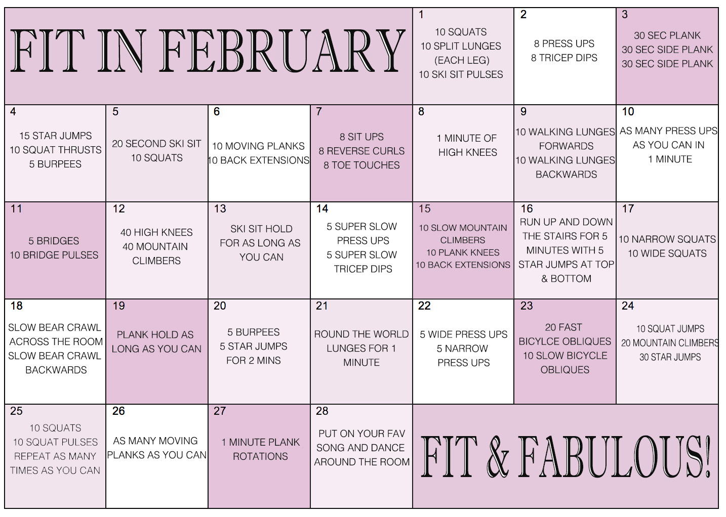 Fit & Fabulous in February! - A Little More Fabulous Fitness